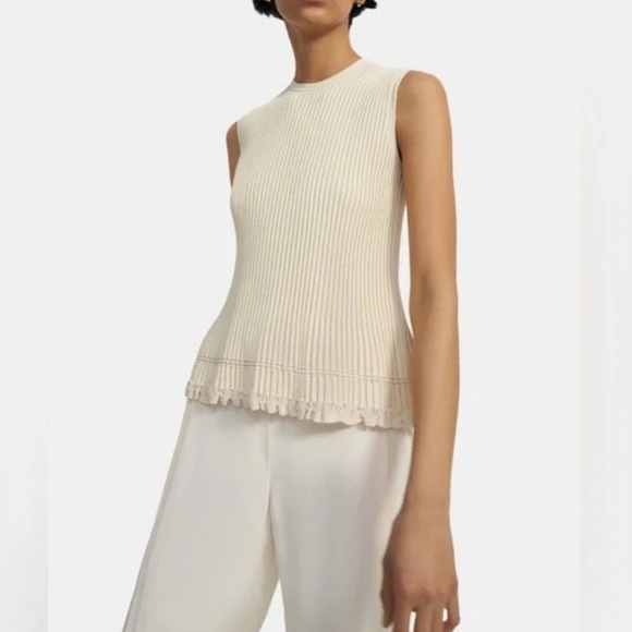 Theory Shell Eco Knit Ribbed Top size P - Picture 1 of 8
